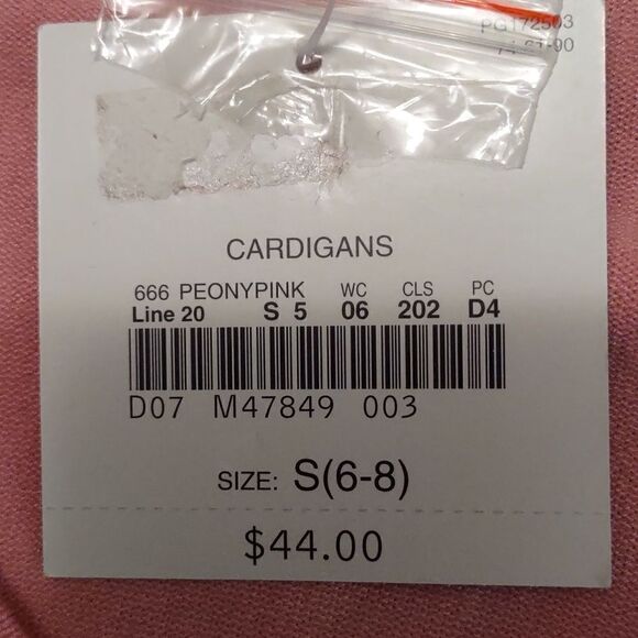 New with tags Apostrophe Women's S classic pink cardigan lightweight super soft - Picture 7 of 10